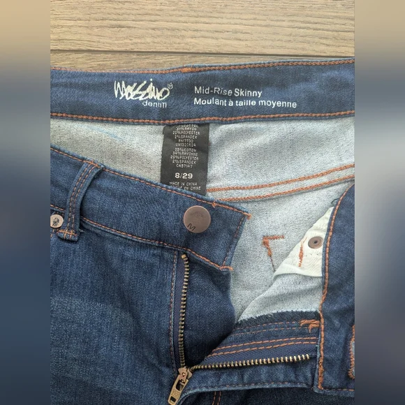 Mossimo Denim Mid-Rise Skinny Jeans Women's Size 8/29 Medium Wash Pants - Picture 5 of 7